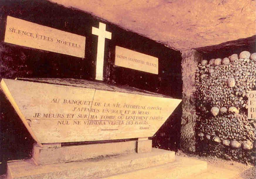 Paris, Catacombs, Tombeau de Gilbert