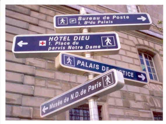 Paris, road signs