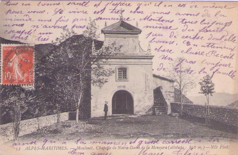 Moulinet, Chapelle de Notre-Dame de la Menoura