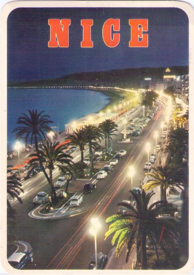 Nice, la nuit, La Promenade des Anglais