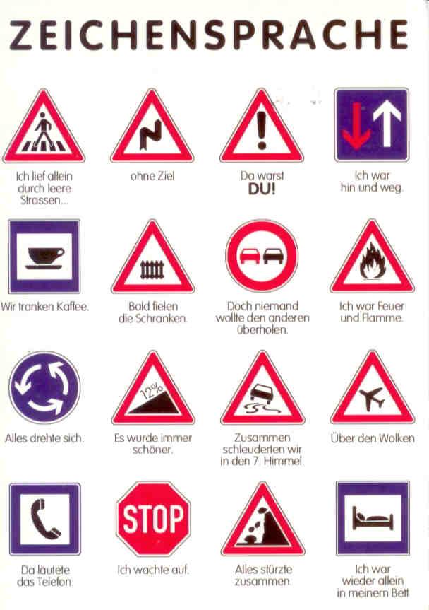 Zeichensprache (Road signs)