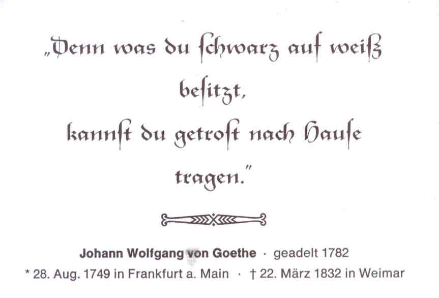 Goethe quotation