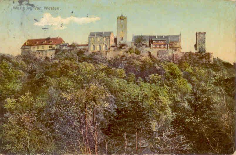 Eisenach, Wartburg von Westen (Castle)