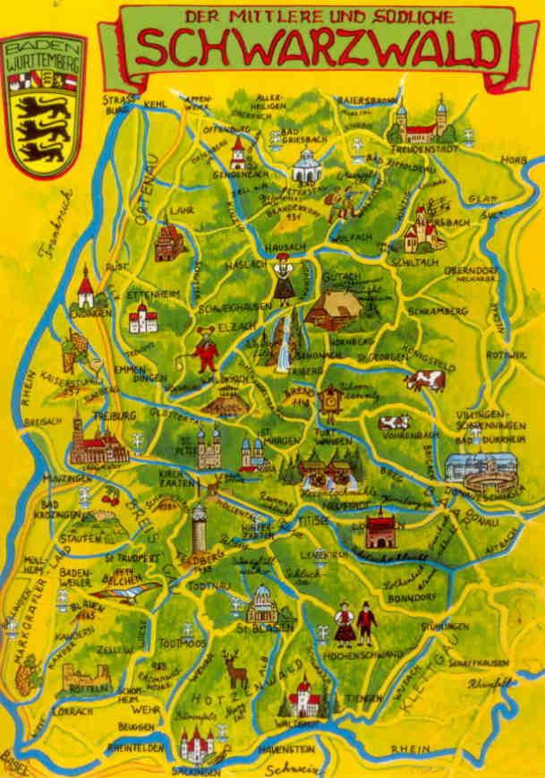 Schwarzwald, map