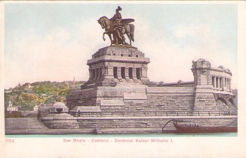 Der Rhein – Coblenz – Denkmal Kaiser Wilhelm 1