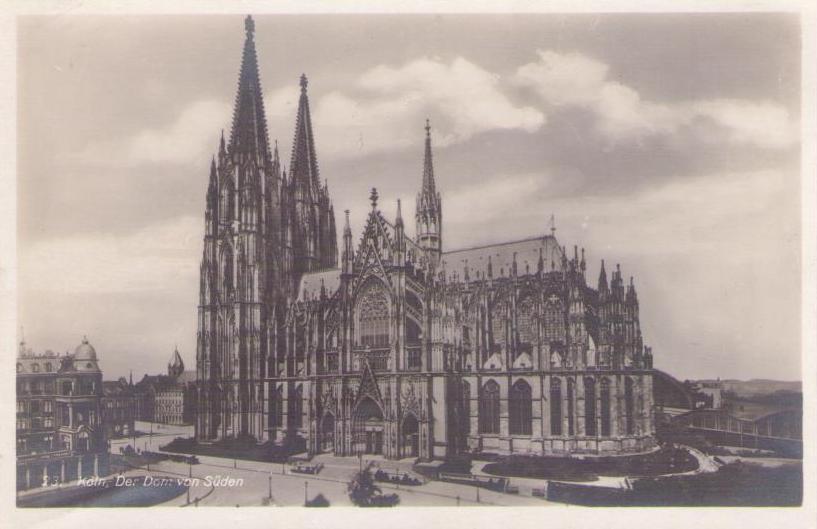 Köln, Der Kölner Dom von Suden