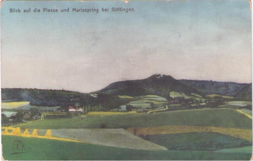 Göttingen, Blick auf die Plesse und Mariaspring