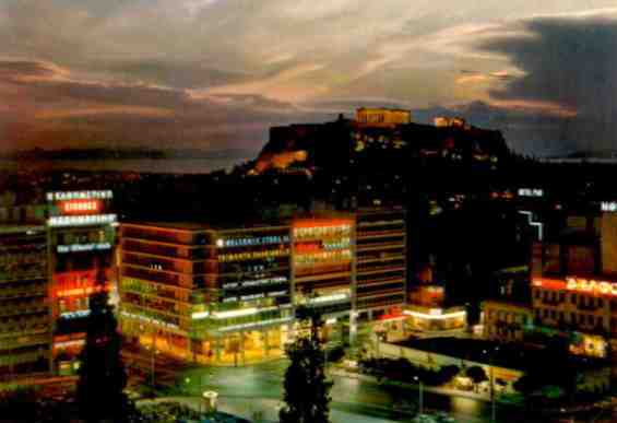 Athens, Constitution Square and Acropolis