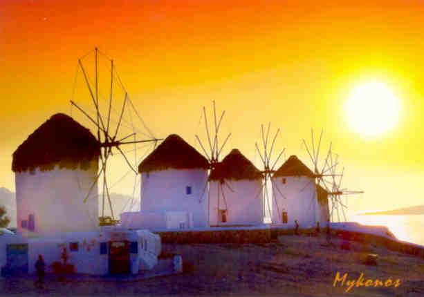 Mykonos, windmills