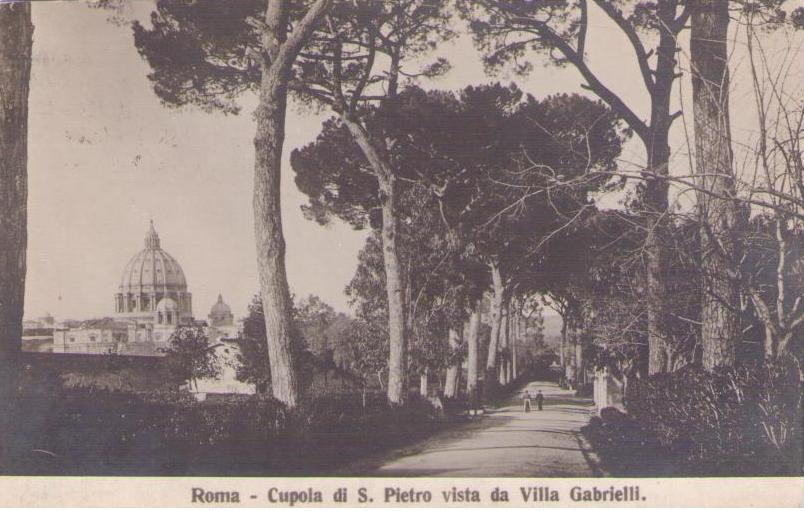 Roma – Cupola di S. Pietro vista da Villa Gabrielli