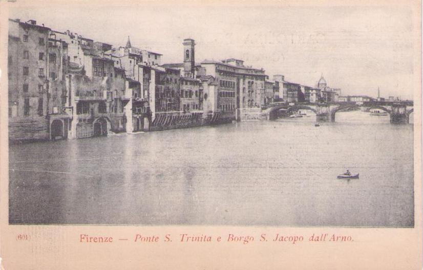 Firenze – Ponte S. Trinita e Borgo S. Jacopo dall’ Arno