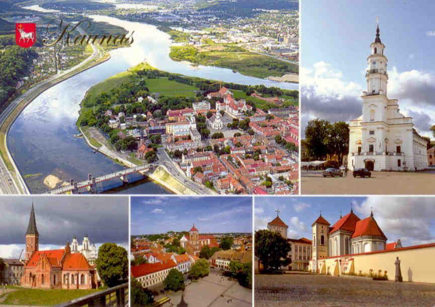 Kaunas, multiple views of Old Town
