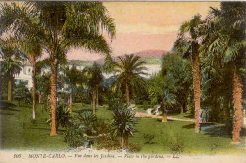 Monte-Carlo, View in the gardens