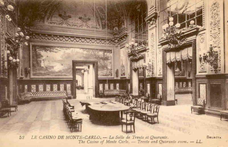 Le Casino de Monte-Carlo – Trente and Quarante room