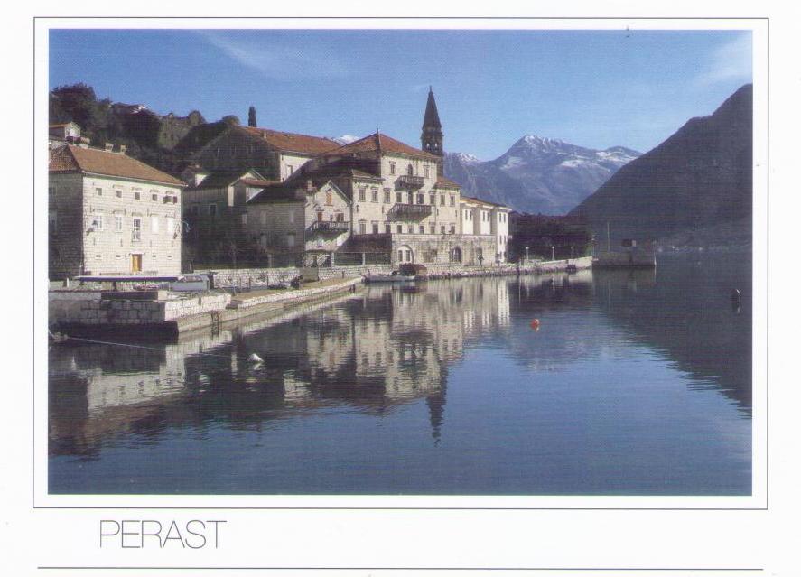 Perast, water reflection
