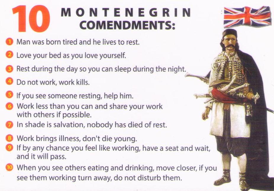 10 Montenegrin Comendments