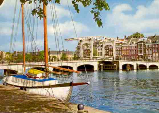 Meagre Bridge across Amstel (Amsterdam)