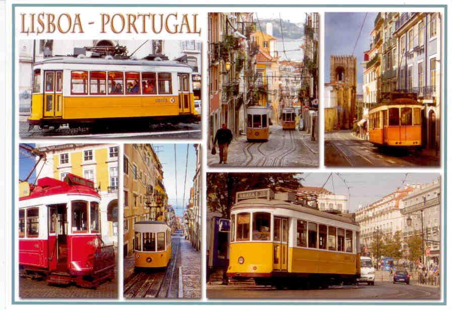 Lisbon, multiple trams