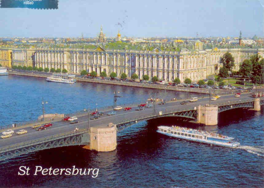 St. Petersburg, View of Palace Embankment and Hermitage