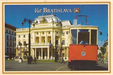 Visit Bratislava, Slovak National Theather (sic) and tram