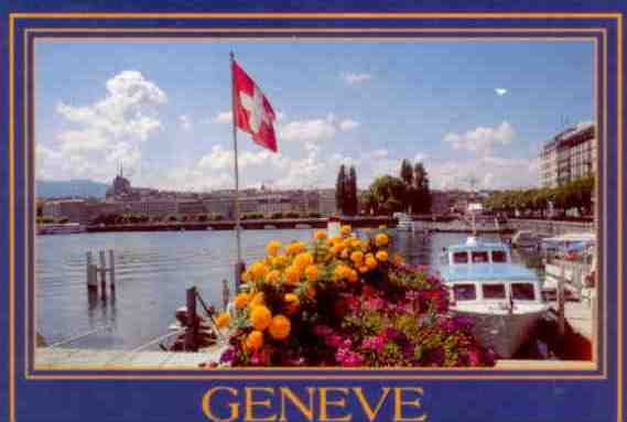 Geneva, city and lake view