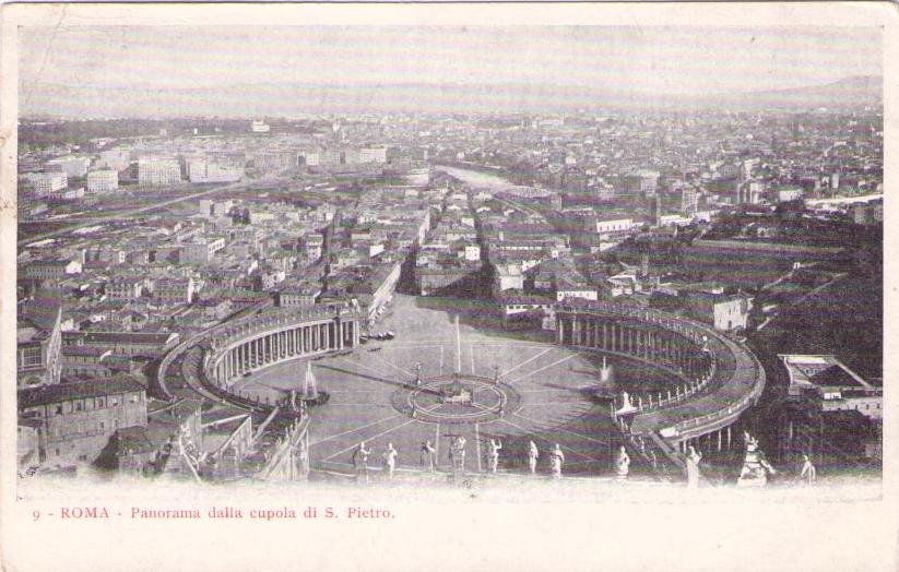 ROMA – Panorama dalla cupola di S. Pietro