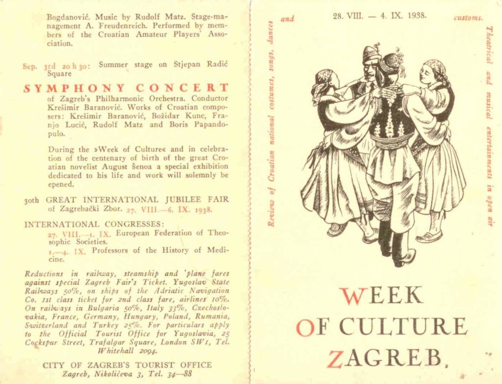 Week of Culture Zagreb 1938