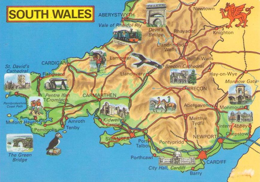 South Wales map C8545