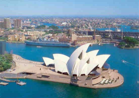 Sydney, Opera House, aerial view