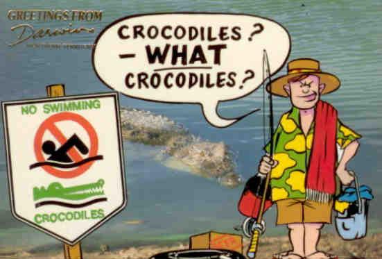 Darwin, Crocodiles?  What crocodiles?