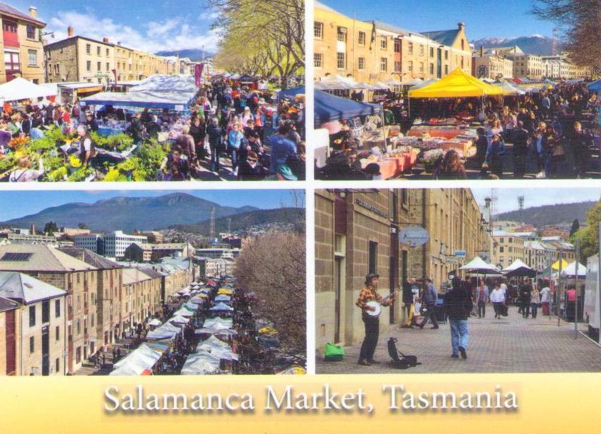 Tasmania, Salamanca Market, multiple views