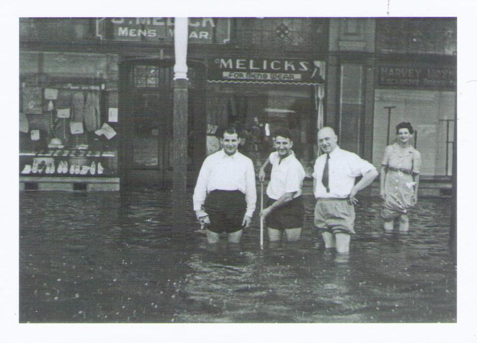 Cairns, Flood Waters in Lake St., 1956