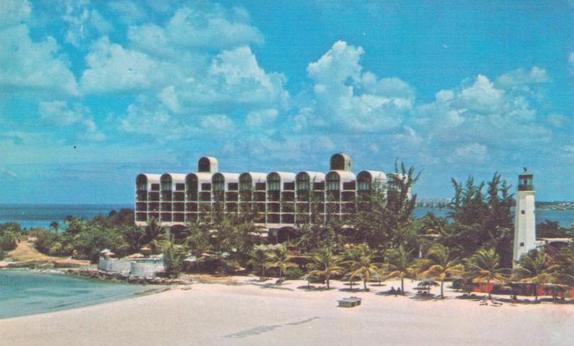 Barbados Hilton Hotel and lighthouse