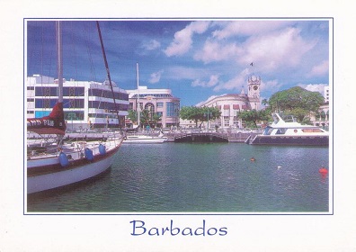 Parliament from across the Careenage