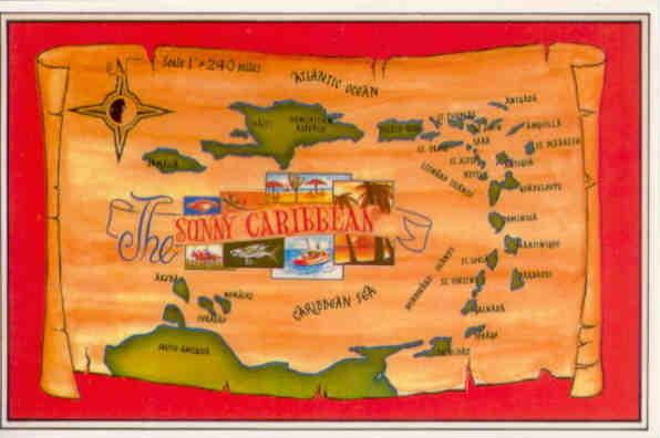 Grenada and Caribbean map