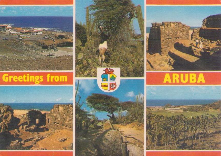 Greetings from Aruba, multiple views