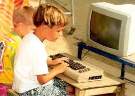 Children using computers