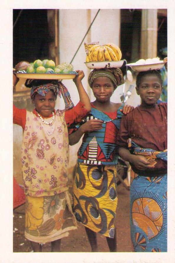 Three young Fulani girls