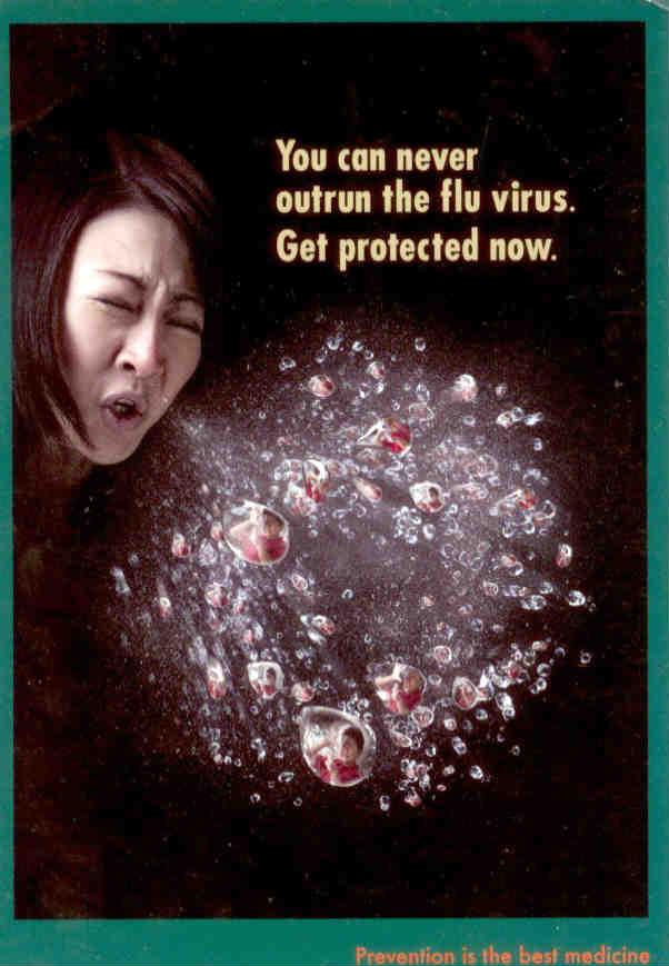 Anti-flu message (Singapore)