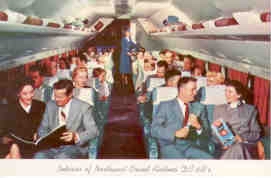Northwest Orient Airlines, DC-6B interior