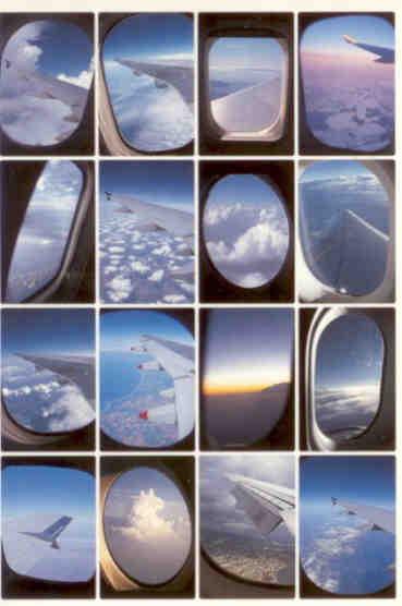 Views from airplane windows