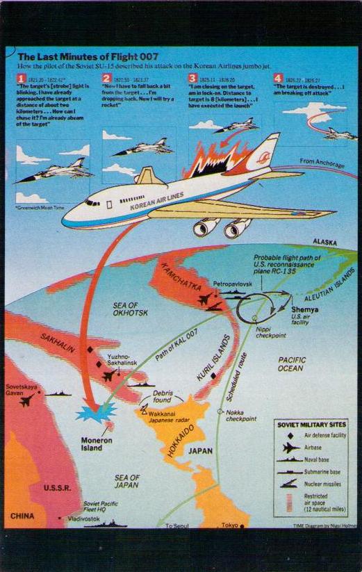 Korean Air Lines, The Last Minutes of Flight 007