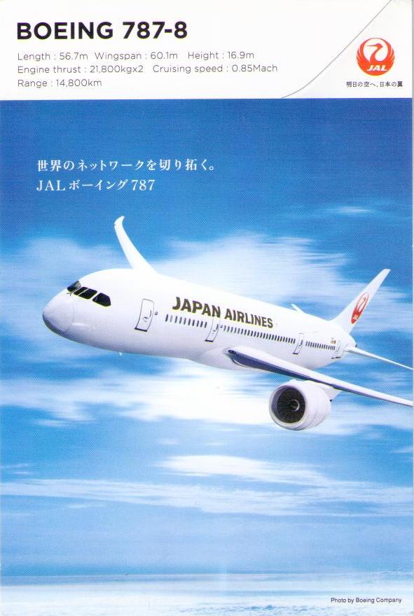 Japan Airlines, Boeing 787-8