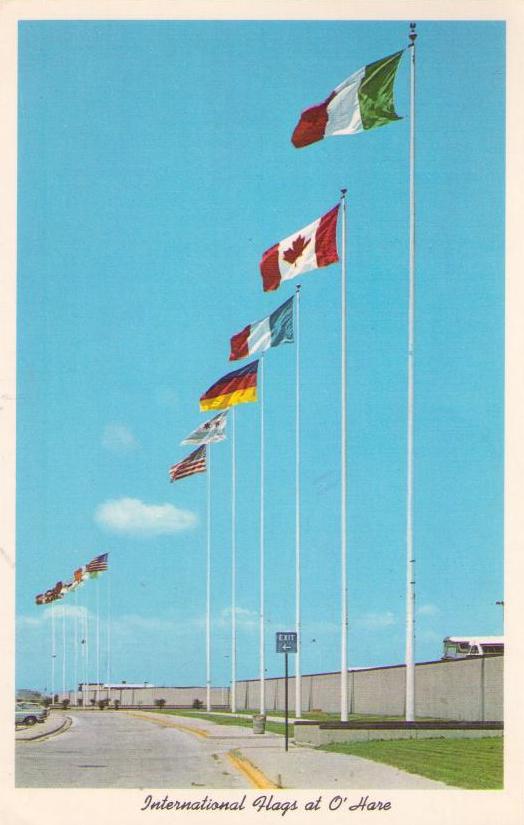 Chicago, International Flags at O’Hare airport