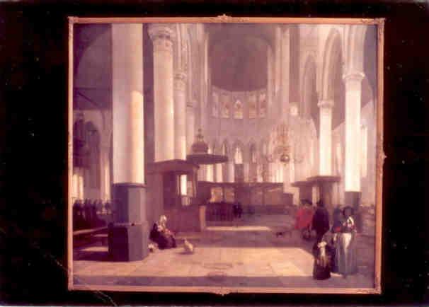 Painting in old Amsterdam church