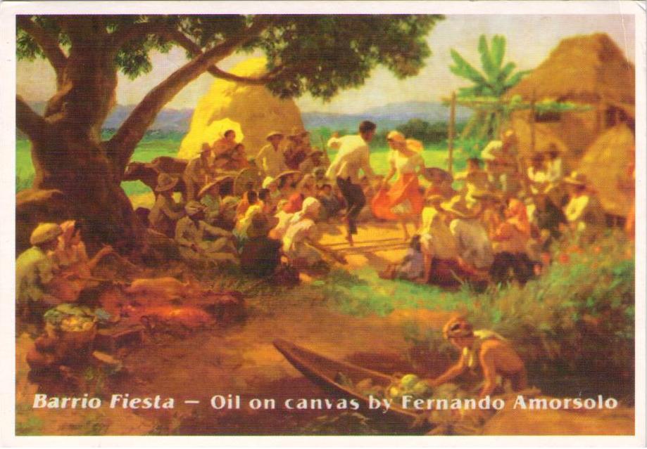 Barrio Fiesta (F. Amorsolo) (Philippines)