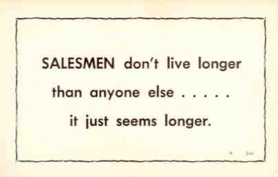 Salesmen don’t live longer