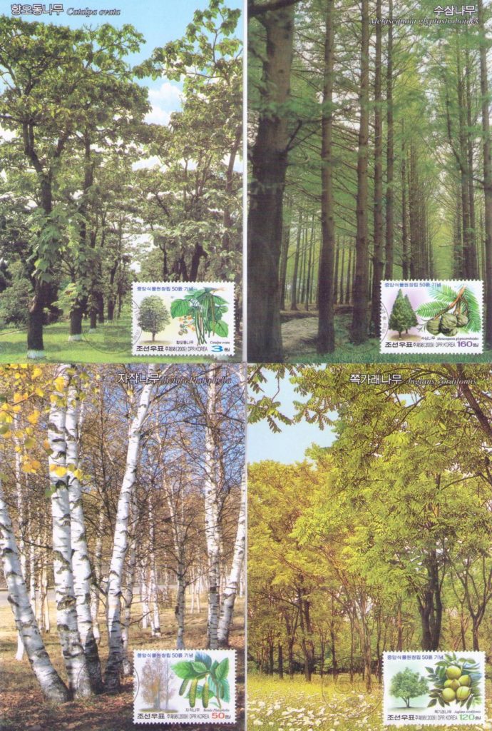 Botanicals (set of four) (Maximum Cards) (DPR Korea)