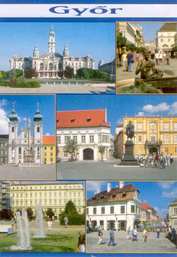 Gyor, multiple views and Greetings