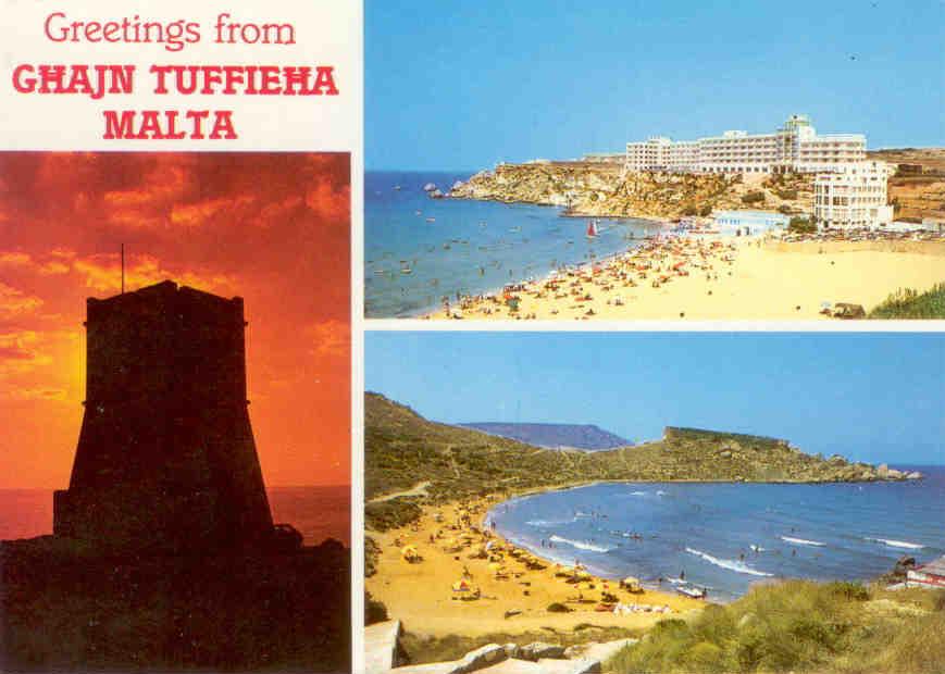 Greetings from Ghajn Tuffieha (Malta)